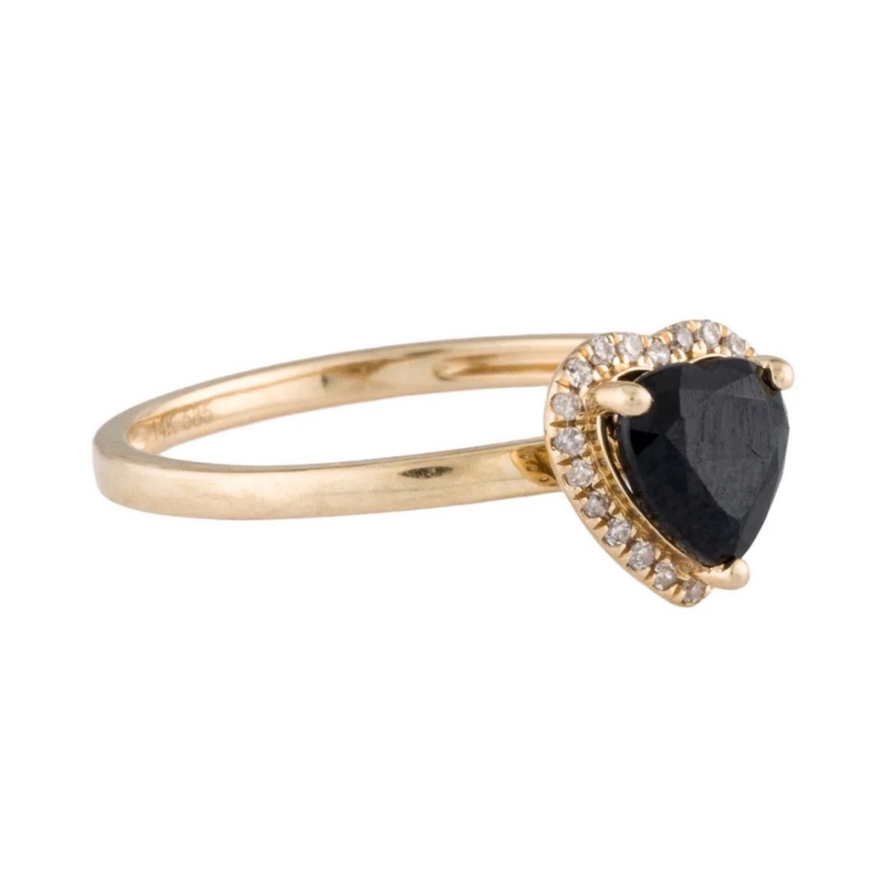 14K Sapphire & Diamond Heart Cocktail Ring
Size: 7